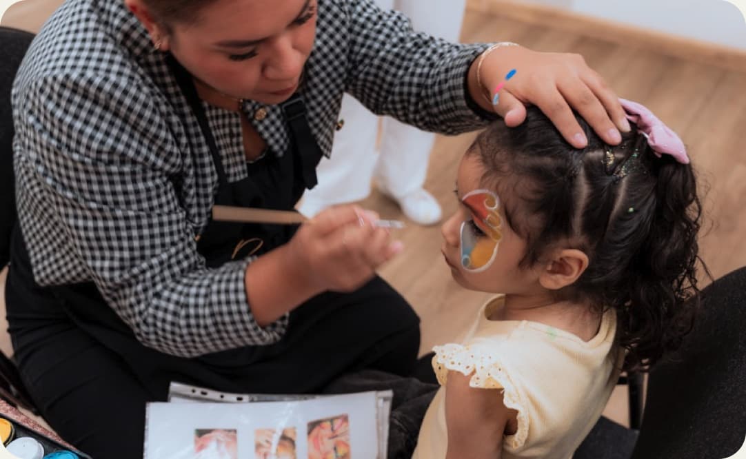 Caritas pintadas en cumpleaños